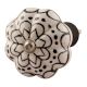 Black Flower Ceramic Wine Stopper in Golden Fitting
